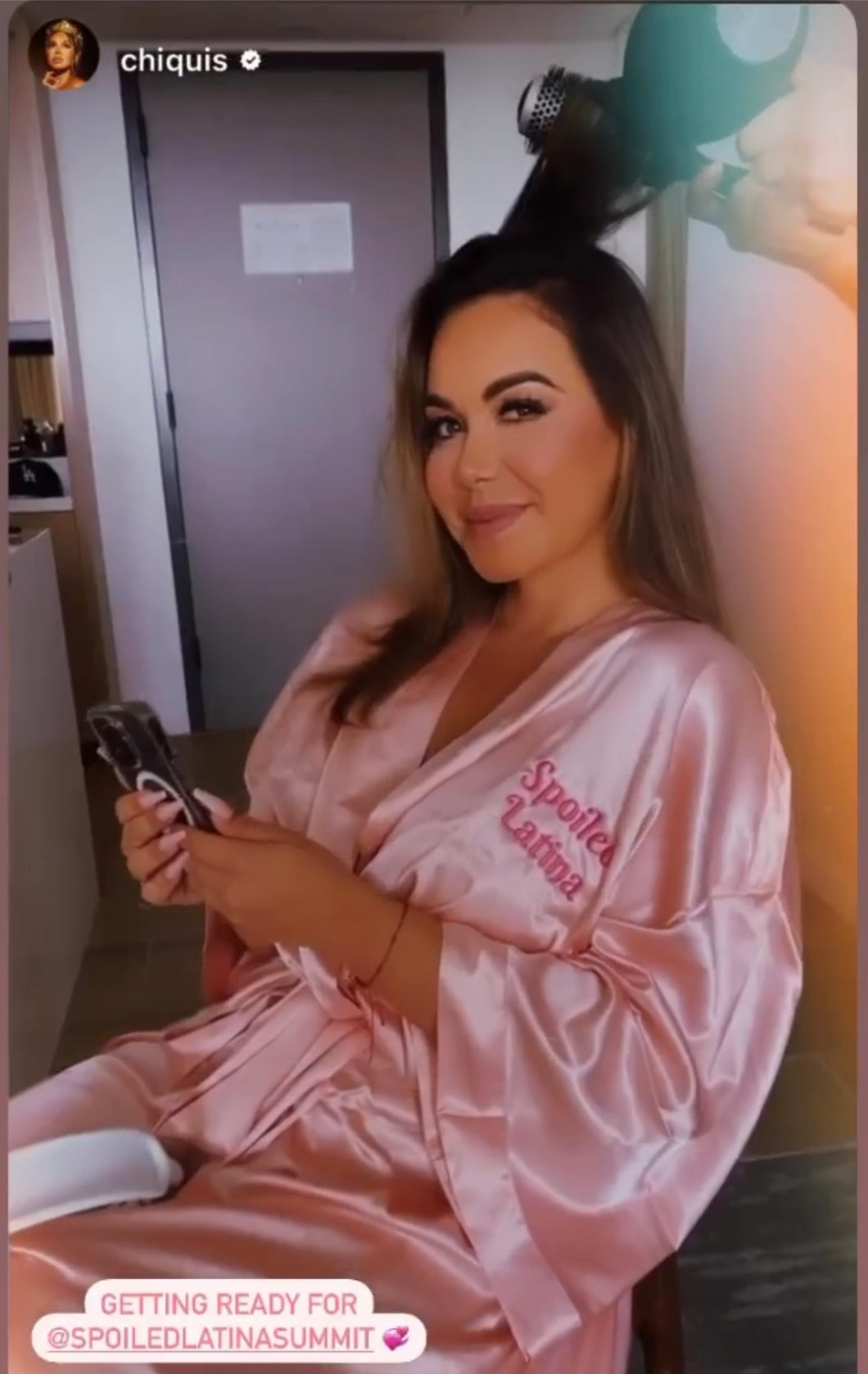 SpoiledLatina satin robe