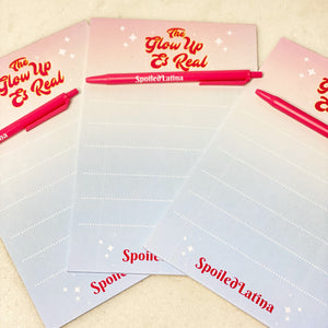 SpoiledLatina notepads and pen